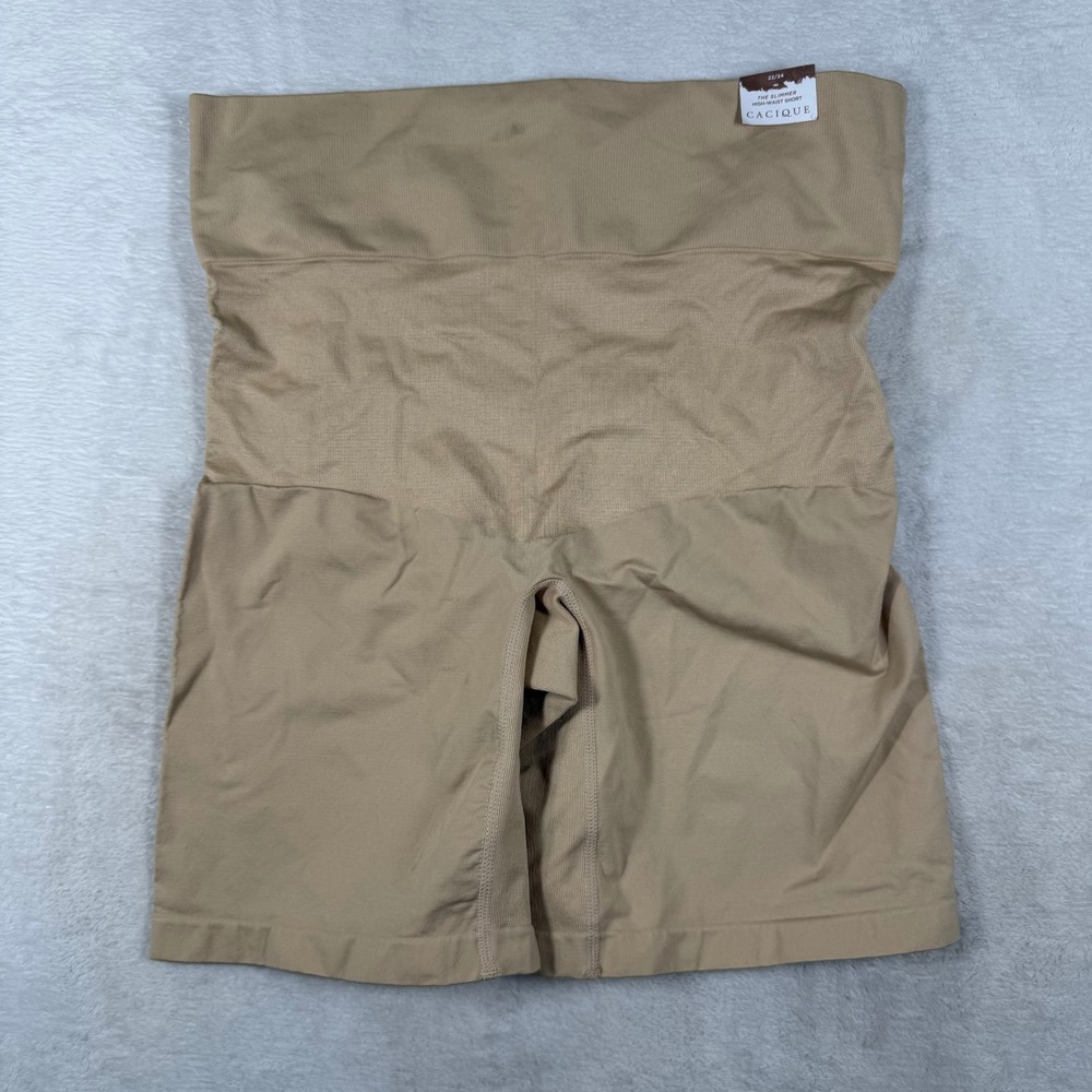 Cacique The Slimmer High-Waist Short Shapewear Tan Nude Plus Size 22/24 NWT